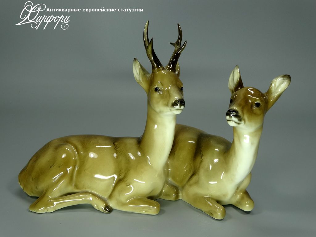 Купить фарфоровые статуэтки Hutschenreuther, Пара оленей, Германия